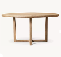 Table à manger ronde en chêne RH OEM, style moderne, ferme, appartement, restaurant, hôtel de luxe, villa, meubles personnalisables
