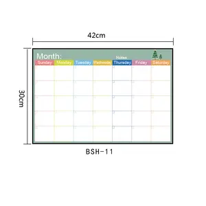 2022 New Design Factory Whiteboard Calendar Monthly Planner Fridge Magnet Magnetic White Board Sheet
