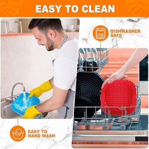 Factory Customized Multiple Sizes 6-Piece Disposable <b>Silicone</b> Air Fryer Liners for <b>Baking</b> Dishes & Pans - Product Image 6