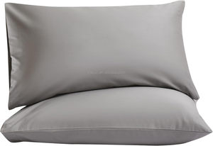 Lụa Satin Gối Nữ Hoàng Bộ 2 Mềm Gối Trường Hợp Mượt Sợi Nhỏ Giường Gối Bao Gồm Chống Nhăn Phong Bì Đóng Cửa - Product Image 3