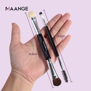MAANGE <span class=keywords><strong>precio</strong></span> al por mayor 2 uds <span class=keywords><strong>brochas</strong></span> de sombra de <span class=keywords><strong>ojos</strong></span> de doble extremo logotipo personalizado delicado juego de <span class=keywords><strong>brochas</strong></span> de maquillaje - Product Image 6