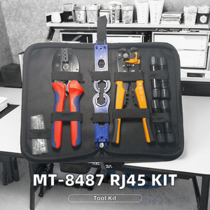 MT-8487 a mano <span class=keywords><strong>Kit</strong></span> di strumenti di crimpatura RJ45 Stripper e punzonatura di rete verso il basso strumenti di terminazione materiale plastico - Product Image 3