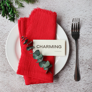 Serviettes en <span class=keywords><strong>coton</strong></span> <span class=keywords><strong>de</strong></span> <span class=keywords><strong>gaze</strong></span> <span class=keywords><strong>de</strong></span> <span class=keywords><strong>mariage</strong></span> torchon vert réutilisable rustique rétro bavures serviettes pour décoration <span class=keywords><strong>de</strong></span> table <span class=keywords><strong>de</strong></span> fête - Product Image 3