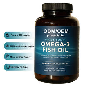 OEM/ODM Soutient la santé naturelle du cerveau et des yeux Gélules d'huile de poisson riches en DHA et EPA <span class=keywords><strong>Omega</strong></span> <span class=keywords><strong>3</strong></span> Gélules Supplément pour la santé - Product Image 1