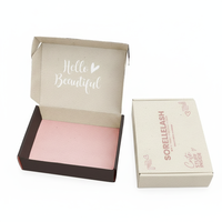 Boîte d'emballage cosmétique personnalisée en carton ondulé blanc CMYK F Flute à fermeture automatique