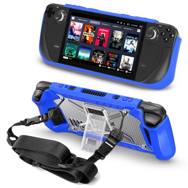 Hot Sale Valve Steam Deck Portable Soft Silicone Protective Case PC Plastic Hard Shell with Shock Absorption for Easy Carrying