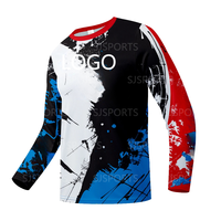 Individuelles Langarm-Motocross-Radfahren-Jersey Bergab-Mountainbike-MTB-Shirts Gelände-DH-Motorrad Motocross-Bekleidung