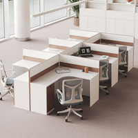 Poste de travail moderne en MDF écologique pour bureau à domicile, cabine de personnel, poste de travail double/quatre/six personnes, cloisons modulaires, chaise