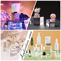 Cube et carré en cristal gravés au laser, durables et personnalisés, pour l'artisanat et la présentation de bijoux