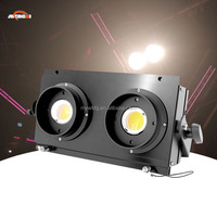 2x100W Lampu Sorot LED COB Putih untuk Disko, Pesta, DJ, IP65 Tahan Air, DMX512 RGBW Beam 2 Mata COB Par Light untuk Lampu Panggung