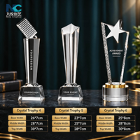 Trophée en cristal personnalisé avec gravure sur mesure, plus de 15 designs, plusieurs tailles pour toutes les cérémonies de remise de prix