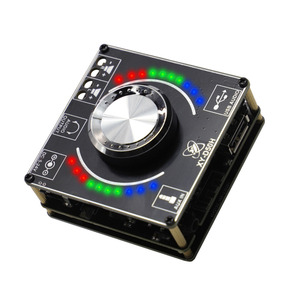 โมดูลเพาเวอร์แอมป์สเตอริโอ D50H XY ระดับไฮไฟ 50W*2 พร้อมบลูทูธ TPA3116 ควบคุมระดับเสียง แสดงผลสเปกตรัม แสงตามจังหวะเพลง - Product Image 1