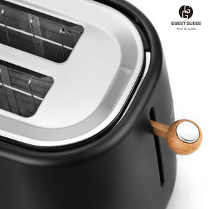 Tostadora eléctrica de 2 rebanadas de acero inoxidable de alta calidad 2023, cubierta de grano de madera personalizada <span class=keywords><strong>para</strong></span> uso doméstico en Hotel, favorito de los huéspedes - Product Image 6