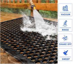 Tapis de sol en caoutchouc pour restaurant, cuisine, bar, anti-fatigue, tapis de porte, tapis de salle de bain, antidérapant, durable, intérieur/extérieur - Product Image 4