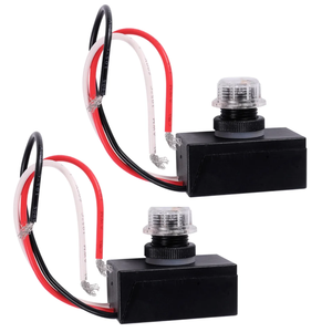 Capteur <span class=keywords><strong>de</strong></span> lumière photocellule pour éclairage <span class=keywords><strong>extérieur</strong></span>, câblé, <span class=keywords><strong>avec</strong></span> fonction <span class=keywords><strong>de</strong></span> temporisation, automatique du crépuscule à l'aube - Économie d'énergie, noir - Product Image 3