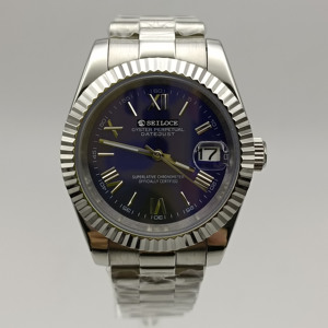 Montre automatique de luxe pour homme avec cadran de 28,5 mm, mouvement automatique, logo SEILOCE, chiffres romains, montre mécanique NH35 - Product Image 5