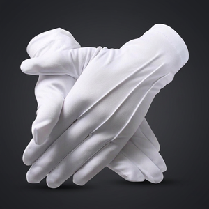 Professional Cleaning Jewelry Gloves Breathable Safety Cuff Waterproof Touchscreen Smooth <b>Texture</b> <b>Powder</b>-Free Polyester 7 Gloves - Product Image 2