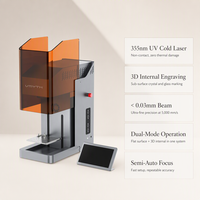 Machine de gravure et de marquage laser UV VMYTH Genesis-U 355nm, de bureau, pour verre, cristal, gravure 3D interne, 5000 mm/s, compatible Windows, iOS, Android, pour cadeaux et artisanat