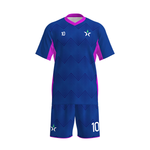 <span class=keywords><strong>Maillot</strong></span> de football personnalisé Neon Pulse Pro MYTH STAR Bleu électrique Magenta Ensemble de football Texture Chevron dynamique Haut de performance - Product Image 2
