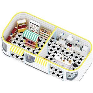 Naughty Castle Playhouse pour enfants Équipement de terrain de jeu en bois Étagères à fruits et légumes pour parc Supermarché Shopping Storage - Product Image 2