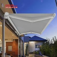 Auvent rétractable en alliage d'aluminium 2024, très vendu, avec télécommande, pour patio, jardin, balcon, usage extérieur, auvent cassette