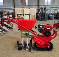 Motor de Gasolina Agrícola 170F/7HP, Tractor Micro Mini de Una Rueda con Cadena, Cultivador con Caja de Cambios