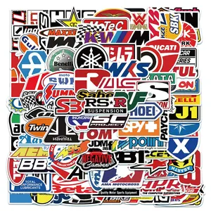 100 Pieces Modified Racing JDM Logo Stickers Skateboard Laptop Motorcycle Motorcycle Helmet Stickers