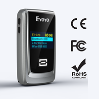 Lecteur de codes-barres portable mini 3 en 1 Eyoyo avec écran, affichage 10H, USB filaire, sans fil, Bluetooth 2.4G, 1D 2D, avec certifications CE, ROHS, FCC