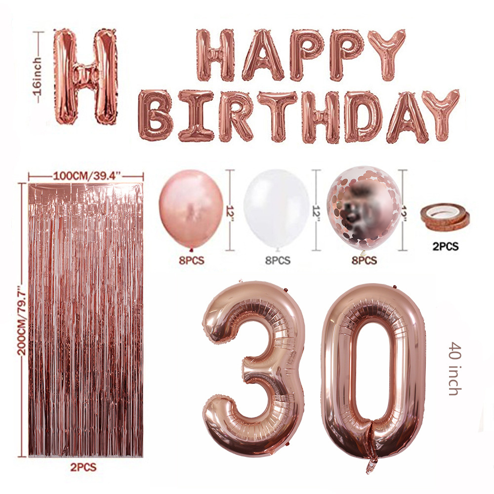 rose gold 30th
