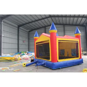 Castle Trampolines Kids Play Jumping Castle Inflatable Trampolines PVC Coated Tarpaulin Fabrics