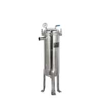 Boîtier de filtre à sac simple en acier inoxydable 304 de qualité sanitaire électro-polie 5 µm pour la filtration des produits chimiques de processus