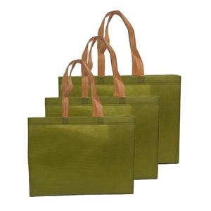 Bolsa de Compras Plegable Reutilizable Ecológica con Estampado de Letras Personalizada Promocional para Supermercados - Product Image 1