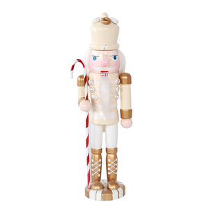 <strong>Wholesale</strong> Golden Wooden Mini Nutcracker Soldier <strong>Christmas</strong> Tabletop Ornament Home Decoration Holiday <strong>Gifts</strong> 5*5*18cm - Product Image 4