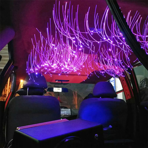 Kit d'éclairage LED à fibres optiques pour voiture, lampe de plafond à changement de couleur, fil pour la décoration intérieure du toit du véhicule - Product Image 3