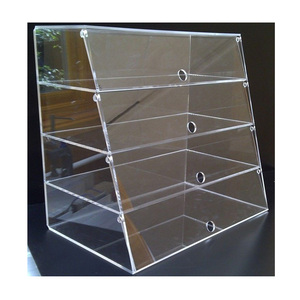 4 katlı şeffaf akrilik çekmece saklama kutusu Lucite gıda kabı Perspex depolama rafı - Product Image 2