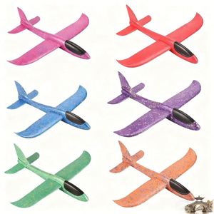 Avion en mousse à lancer à la main de 48 cm, jouet d'extérieur, planeur, jouet interactif familial parent-enfant, jouet pour enfants sans lumières - Product Image 2