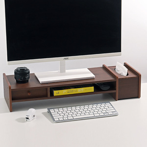 Office Organizer Monitor <b>Riser</b> 2 Tier Desktop Shelf With Storage Drawer For <b>Desk</b> Organization - Product Image 1