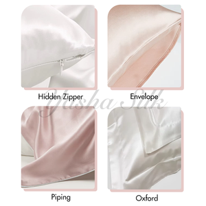 Sarung Bantal Sutra Mulberry 25 Momme OEM MOQ Rendah Anti Pilling Label Kustom Kelas 6A Sarung Bantal Sutra Mulberry - Product Image 3