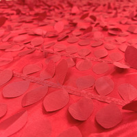 Nappe de luxe ronde en taffetas 120 cm, imprimée de pétales, faite à la main, moderne, anti-poussière, pour décoration de mariage et de fête