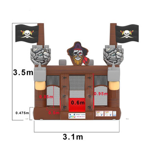 <span class=keywords><strong>Castillo</strong></span> Inflable con Tobogán con Temática de <span class=keywords><strong>Fortaleza</strong></span> Pirata, de Grado Comercial, para Fiestas y Alquiler de Eventos - Product Image 5