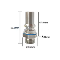 Connecteur de refroidissement liquide pour centre de données en acier inoxydable 316 316L DN10 UQD08, prise à douille IP68 0-2MPa