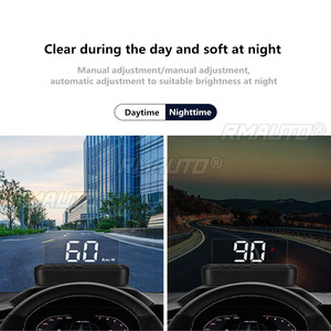 C100 OBD2 HUD จอแสดงผลบนกระจกหน้ารถ มาตรวัดความเร็วรถยนต์ การใช้น้ำมันเชื้อเพลิง EOBD โปรเจคเตอร์ คอมพิวเตอร์ติดรถยนต์ อุปกรณ์เสริมรถยนต์ - Product Image 4