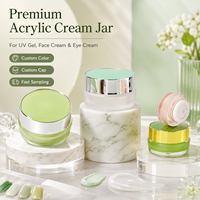 Pot de gel à ongles double paroi 15g 30g 50g, pot de crème visage en plastique OEM/ODM pour emballage cosmétique – Vente chaude
