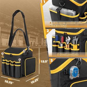 Wholesale Oxford <b>Tool</b> <b>Tote</b> <b>Bag</b>, Multi-Pocket Heavy-Duty <b>Tool</b> Handbag with Removable Dividers - Product Image 5