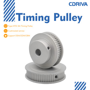 Polea de Transmisión HTD 3M de Aluminio, Acero y Hierro Fundido Anodizado y Ennegrecido Cdriva, Polea para Correa de Distribución de 10, 12, 14, 15, 16, 18 y 20 Dientes - Product Image 2