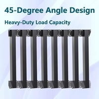Kit de supports diagonaux pour colonnes en bois, poutres triangulaires, et accessoires de quincaillerie combinés acier-bois