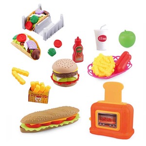 Set Gioco <span class=keywords><strong>Cucina</strong></span> Fast Food EPT, <span class=keywords><strong>Giocattolo</strong></span> in Plastica con Hamburger e Sandwich, Regalo per Bambine, Mini <span class=keywords><strong>Giocattolo</strong></span> a Prezzo Promozionale - Product Image 1