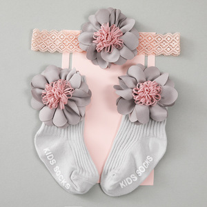 Socksmate vendita calda Custom confezione regalo 3D neonato calzino per bebè da 0 a 12 mesi di pizzo a coste antiscivolo bambine rosa - Product Image 4