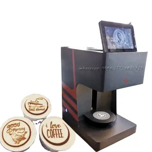 OEM Mesin Cetak Seni Latte 3d Printer Kopi Selfie Latte Otomatis Dapat Dimakan untuk Kue, Cokelat