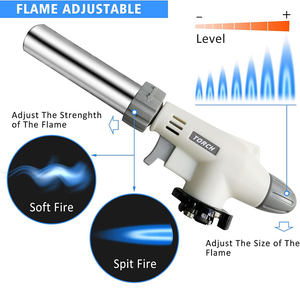 Outil <span class=keywords><strong>de</strong></span> grillage <span class=keywords><strong>professionnel</strong></span> Torche au butane <span class=keywords><strong>Cuisine</strong></span> Flamme réglable Torche culinaire Chef Torche <span class=keywords><strong>de</strong></span> cuisson Briquet - Product Image 5